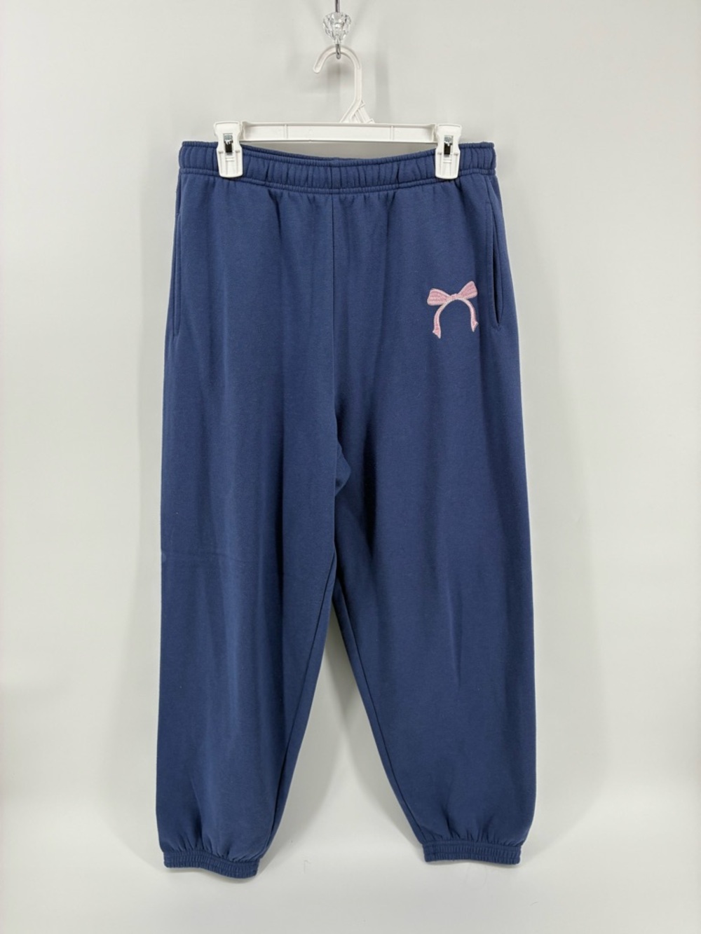 Aeropostale Navy Joggers with Pink Bow Accent